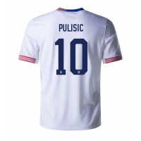 Stroje piłkarskie Stany Zjednoczone Christian Pulisic #10 Koszulka Podstawowej Copa America 2024 Krótki Rękaw